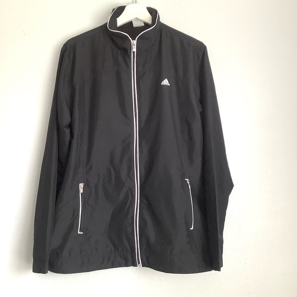 adidas Jackets & Blazers - Adidas Black Windbreaker Sz L